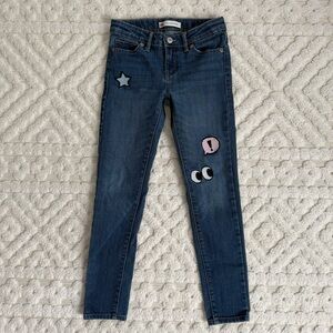 LEVI’S Girls 710 Super Skinny Patchwork Jeans with Adjustable Waist size 7 Reg